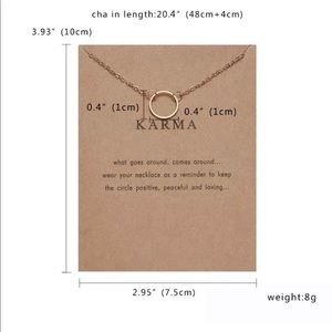 Karma Necklace Circle Simple Balance Jewelry Gift
